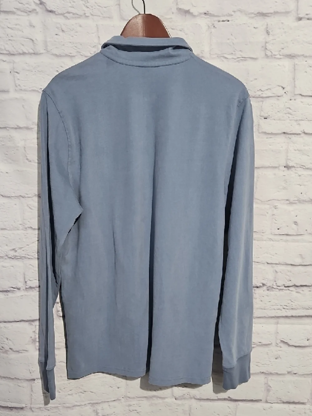Goodfellow & Co Long-Sleeve Polo in Slate Blue